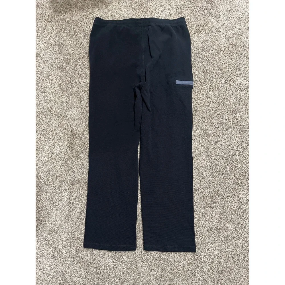 Carbon 2 Cobalt Mens Black Ribbed Knit Drawstring Lounge Pants Sweatpants Size L